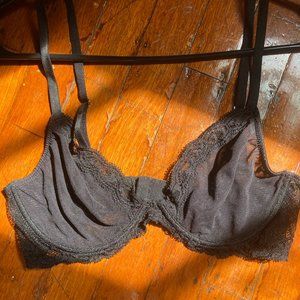 Black Unlined Natori Feathers Bra